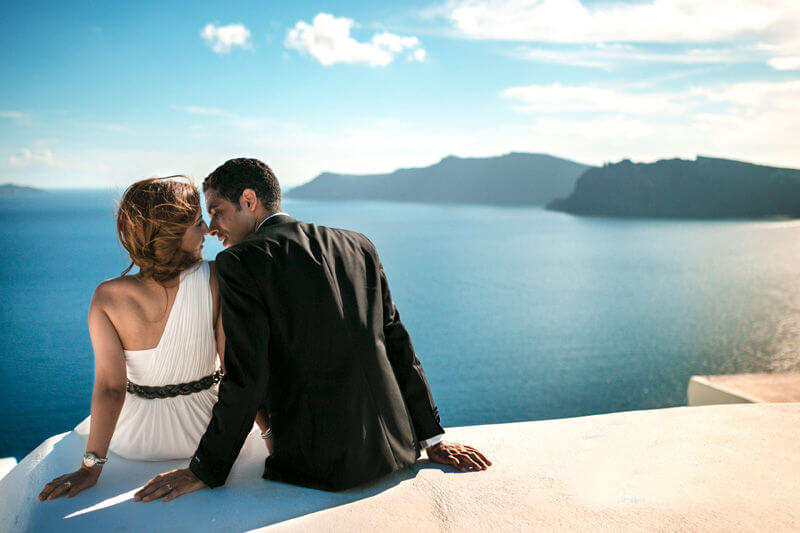 Couple in Santorini