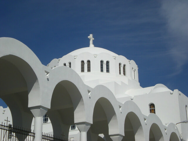 Orthodox Metropolitan church in Santorini