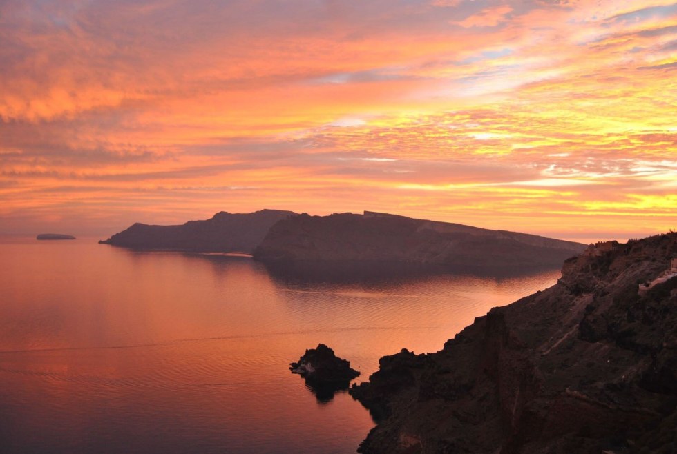 Santorini sunset view
