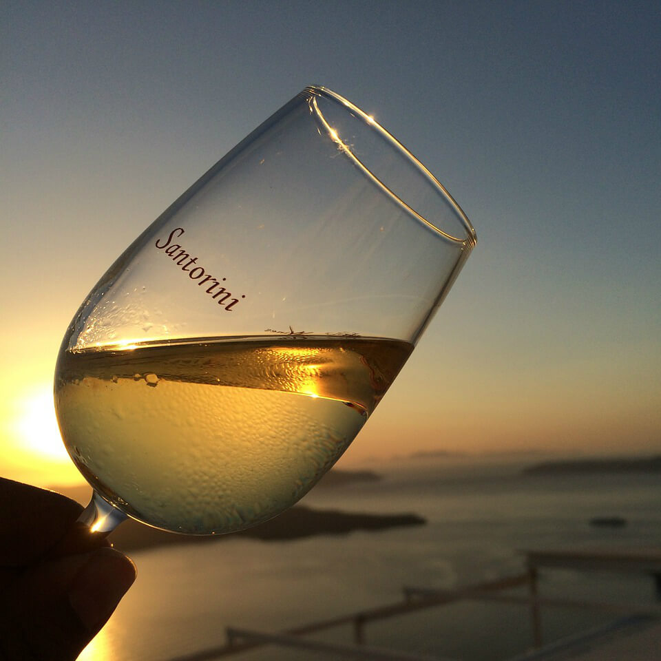 Santorini wine